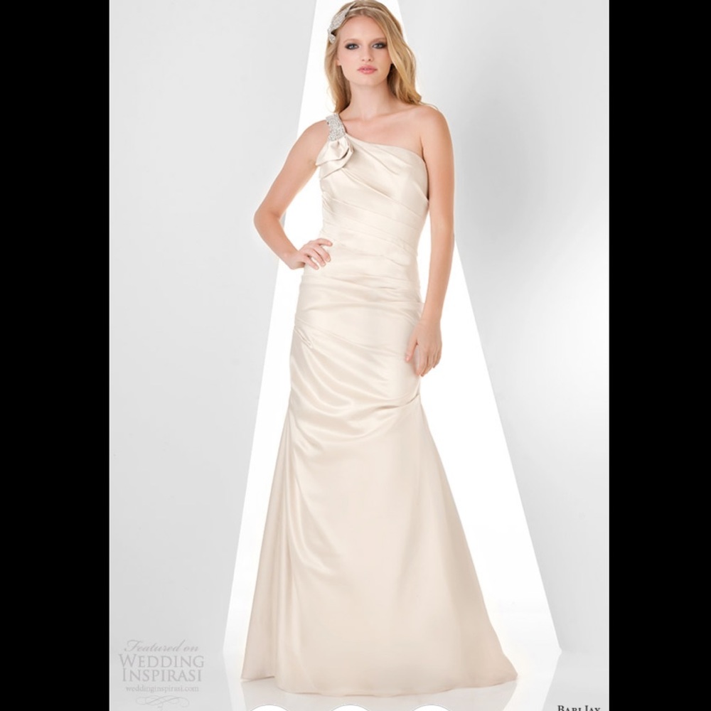 Bari Jay Champagne Bow Dress
